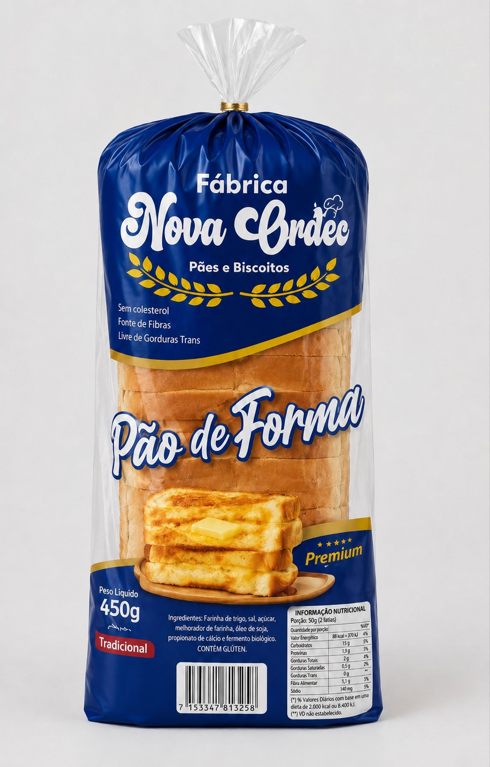 Pão de Forma Nova Ordec 450g